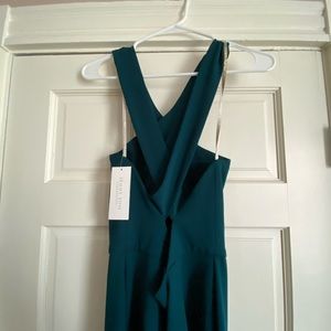 Jenny Yoo Kayleigh Cross Front Crepe Knit Gown